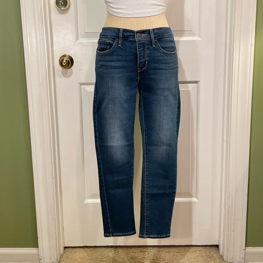 Levis Shaping Skinny Blue Denim Jeans